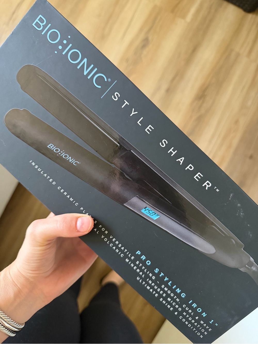 Bio Ionic Style Shaper Black Professional Hair Straightener - Black